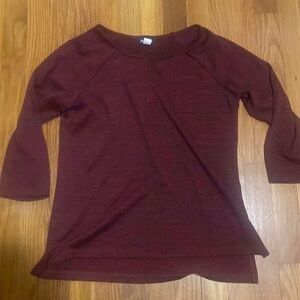 Size small dark purple 3/4 sleeve